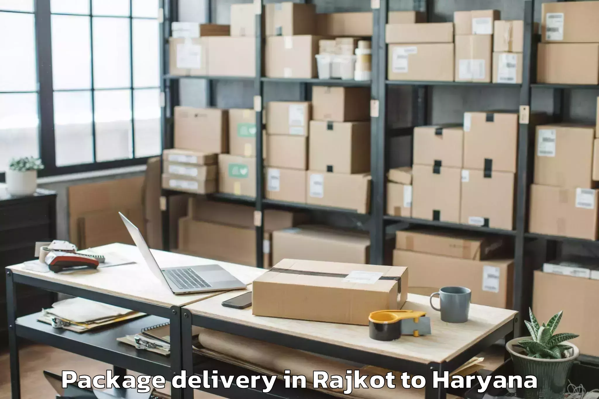 Reliable Rajkot to Pdm University Bahadurgarh Package Delivery